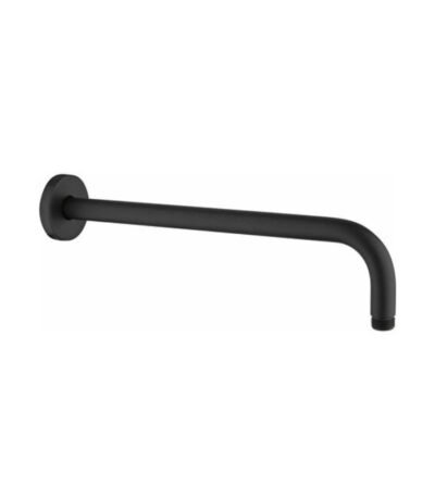 Bras de douche noir rond 20 cm Clemed professionnel mural pour salle de bain