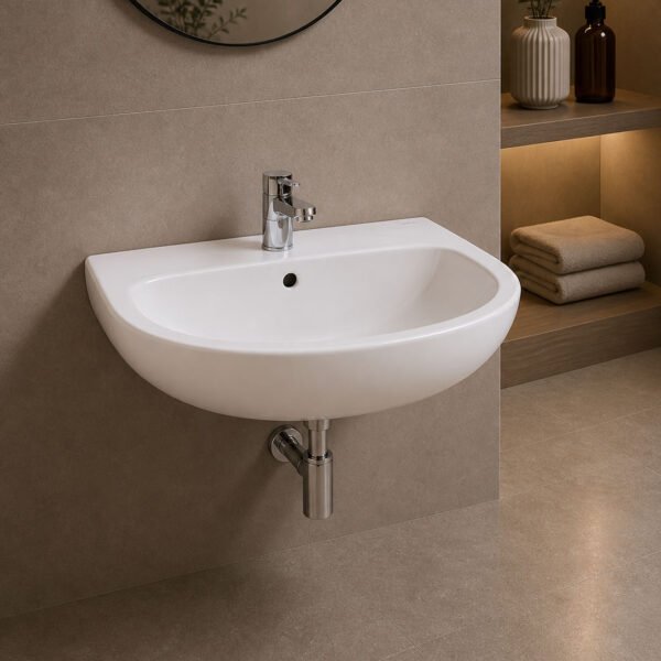 Lavabo Adele 55 ROCA - Céramique vitrifiée premium
