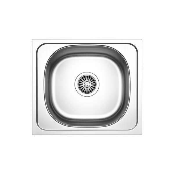 Evier encastré 40x50 inox 304 - Evier 40x50 encastré Asil AS74 en inox 304 brossé — évier de cuisine professionnel compact pour petits espaces