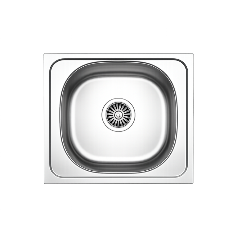 Evier encastré 40x50 inox 304 - Evier 40x50 encastré Asil AS74 en inox 304 brossé — évier de cuisine professionnel compact pour petits espaces