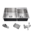 Evier inox double 80x45 Roxy avec robinet haute performance pour cuisine moderne