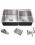 Evier inox double 80x45 Roxy avec robinet haute performance pour cuisine moderne