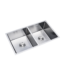 Evier sous plan inox satiné - Evier sous plan 80 x 45 centimètres inox satiné Sanili maroc vue de dessus encastrement