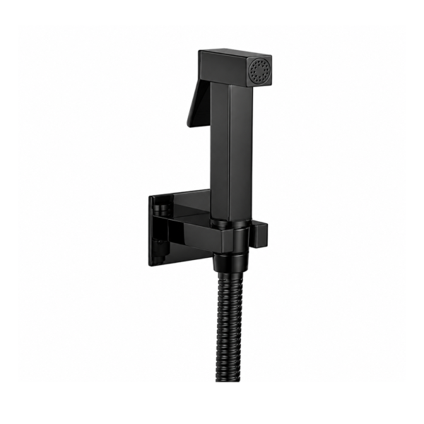 Shattafa WC Panam carré noir — robinetterie sanitaire premium