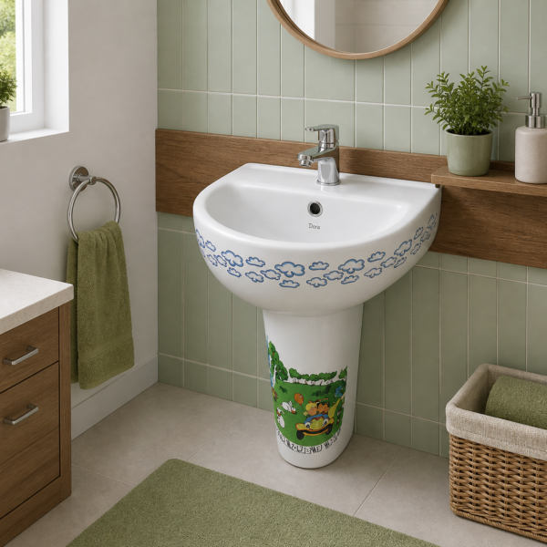 Lavabo 45cm avec colonne bébé Yumurcak