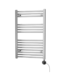 Sèche-serviette électrique 800 x 500 Orona chrome brillant pour salle de bain moderne