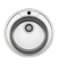 Evier rond Inka 48x48 compact gris pour cuisine moderne, installation encastrée, dimensions précises, robustesse garantie