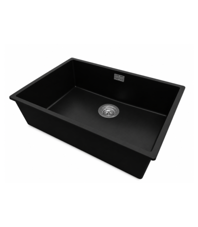 Evier sous plan noir 68 x 45 cm Albatros pour cuisine épurée — qualité professionnelle CERASANI