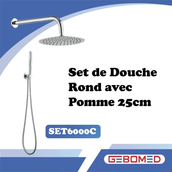 Set De Douche Encastrable Chrome Rond Set 6000c