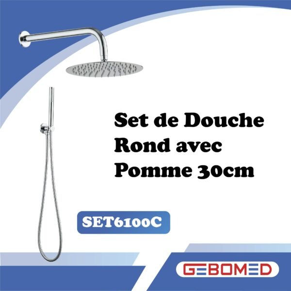 Set De Douche Encastrable Chrome Rond Set 6100c