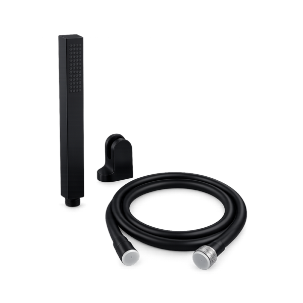 Kit De Douche Carre Noir Kit3001sn Gebomed