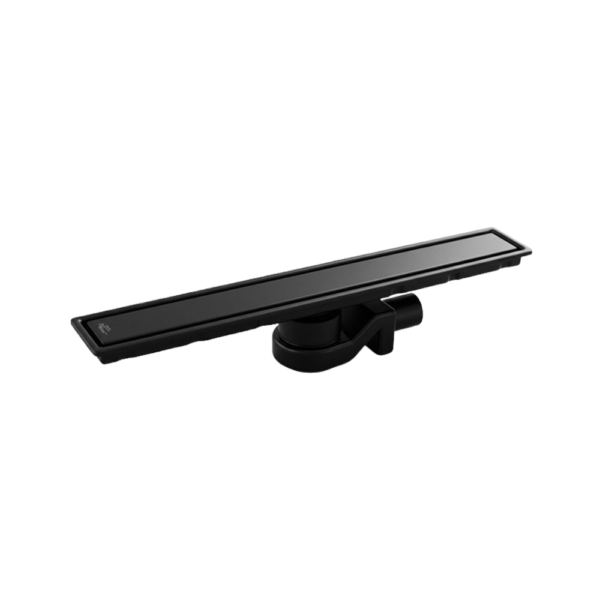 Caniveau de sol 6 x 50 cm noir Rolin Sabot spécial carrelage pour salle de bain et cuisine