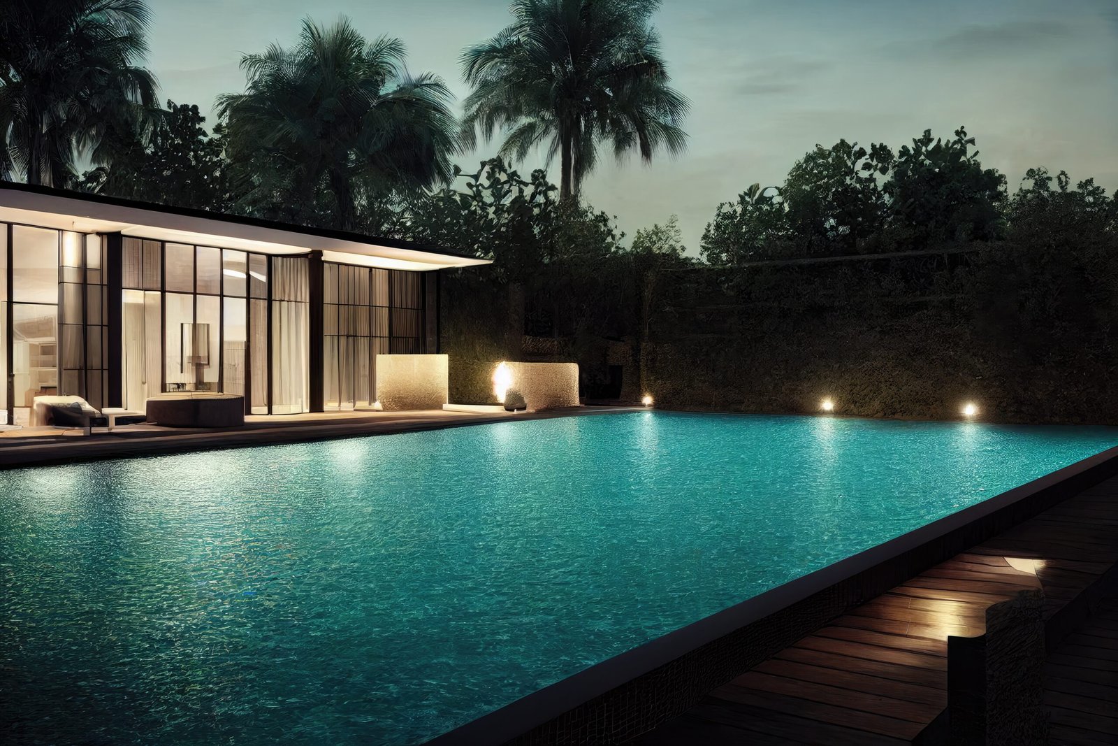 Eclairage piscine led