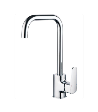 Mitigeur de cuisine chromé Silvia R40006 Robimed avec bec orientable vue de face