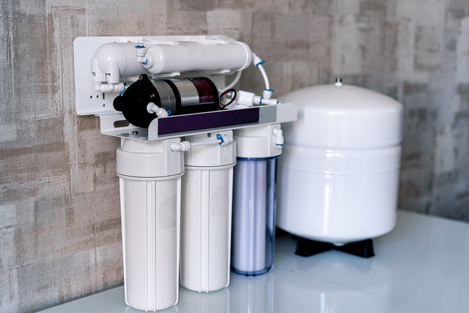 household filtration system water treatment concept use water filters home special technic home scaled